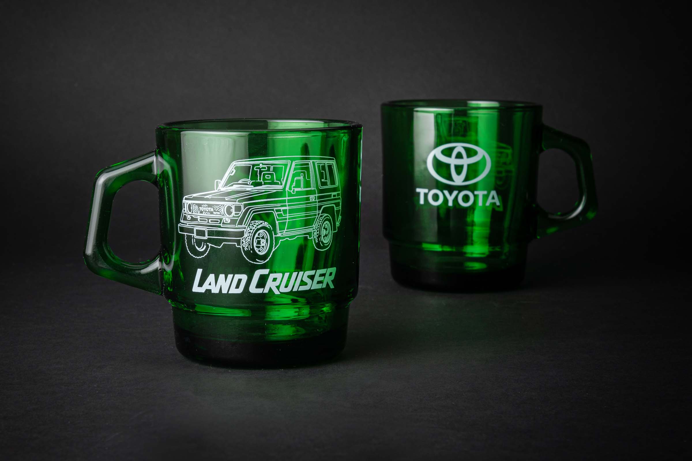 LAND CRUISER × Fire-King スタッキングマグ “OUTLINE” フォレストグリーン