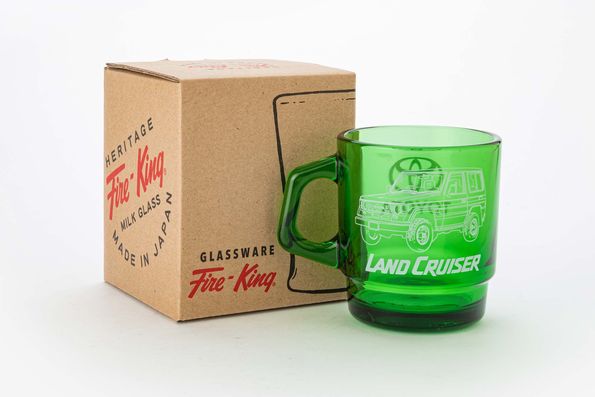 LAND CRUISER × Fire-King スタッキングマグ “OUTLINE” フォレストグリーン